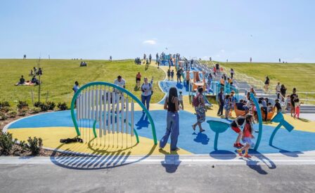 Playground equipment at Mount Trashmore Park